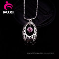 Agate Cubic Zirconia Fashion Pendant Jewelry Necklace